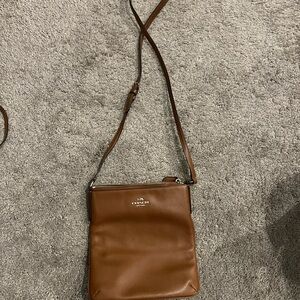 Coach Brown Pebbled Leather Crossbody